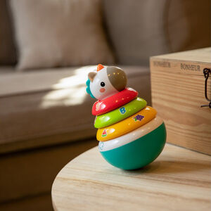 Culbuto Licorne avec 3 anneaux 