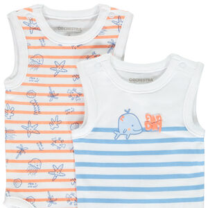 Lot de 5 bodies sans manches motifs océan pour bébé garçon 