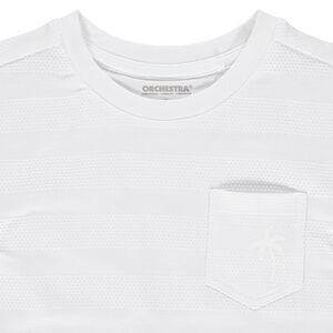 T-shirt manches courtes à poche print palmier 