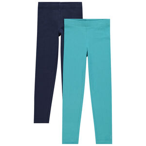 Lot de 2 leggings uni à logo printé 