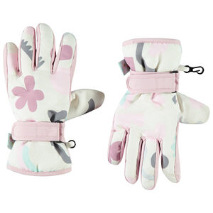 Paire de gants de ski imprimé arty pour fille 