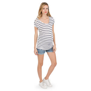 Tee-shirt manches courtes de grossesse avec print fantaisie 