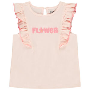 Débardeur volanté avec broderie pour bébé fille 