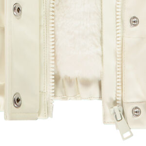 Doudoune sans manches en similicuir et doublure en sherpa pour fille  