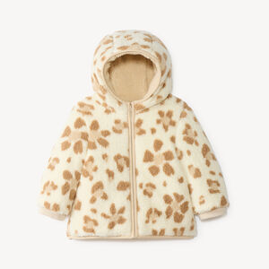 Blouson bébé fille en sherpa réversible  