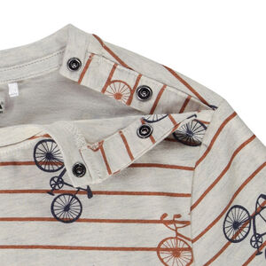 T-shirt manches longues en jersey imprimé fantaisie pour bébé garçon 