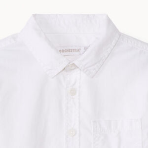 Chemise manches longues uni à poche pour garçon  