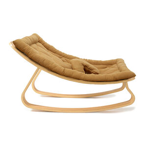Transat Levo en bois de Hêtre avec assise Camel 