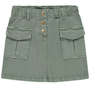 Jupe courte en denim avec poches plaquées pour fille 