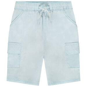 Bermuda uni avec poches façon cargo pour bébé garçon  
