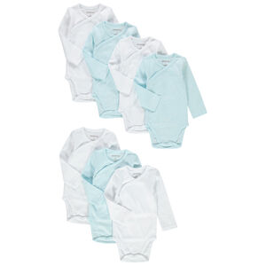 Lot de 7 bodies unis manches longues en coton pour bébé garçon 