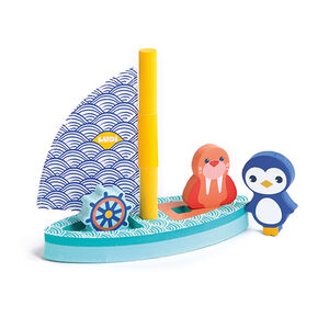 Bateau de bain avec pingouin et morse en mousse 