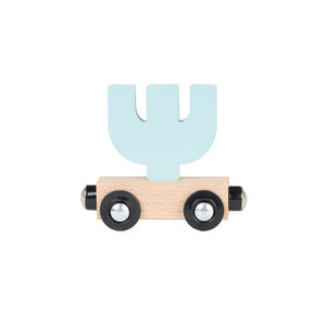Lettre "PSI" wagon en bois - bleu 