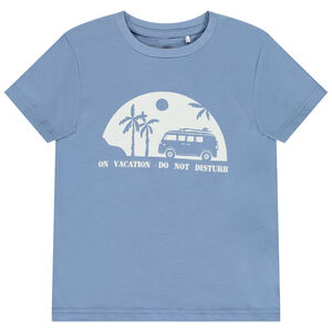 T-shirt manches courtes uni avec print fantaisie pour garçon  