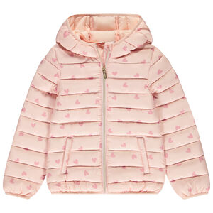 Doudoune matelassée imprimé cœurs pour fille 
