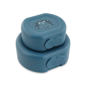 Lot de 2 lunchbox gigognes Mr. Triceratops bleu 
