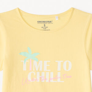 Lot de 4 t-shirts manches courtes fantaisie pour fille 