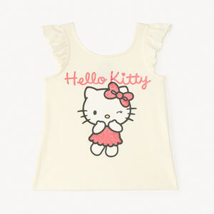 Débardeur à bretelles volantées Hello Kitty pour bébé fille  