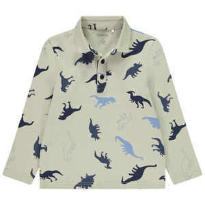 Polo manches longues imprimé fantaisie pour garçon  