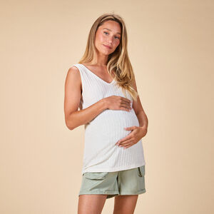 Débardeur en tricot côtelé pour femme 