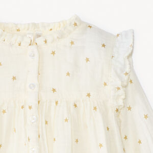 Tunique manches longues imprimées étoile pailletée pour bébé fille  