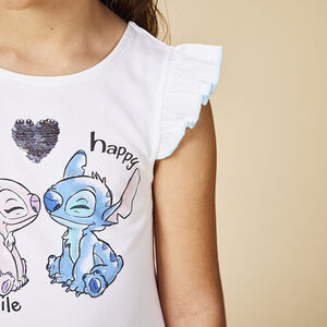 Robe effet 2 en 1 print Stitch & Angel Disney pour fille 