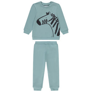 Ensemble jogging molleton print zèbre pour bébé garçon 