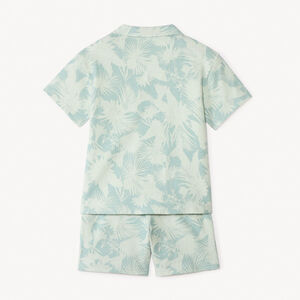 Ensemble 2 pièces chemise + bermuda style hawaïen pour garçon 