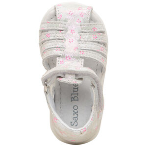 Nu-pieds en cuir à petit motif floral pour bébé fille 