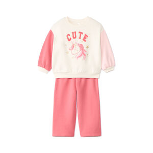 Ensemble sweat + jogging licorne fantaisie pour bébé fille 