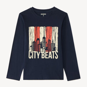 T-shirt manches longues print fantaisie pour garçon 