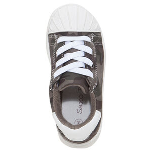 Baskets basses à lacets motif army  