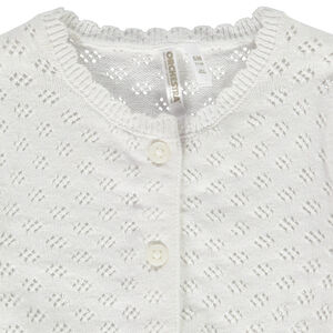 Gilet tricoté en maille pointelle pour bébé fille 