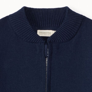 Gilet zippé en tricot uni pour garçon 