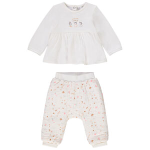 Ensemble 2 pièces imprimé fantaisie pour bébé fille 