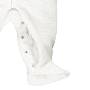 Combi-pilote en sherpa rose pour bébé fille 