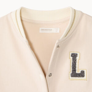 Gilet manches longues style teddy brodé pour fille  