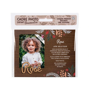 Cadre photo personnalisé 18,5 x 14,5 cm Rose 