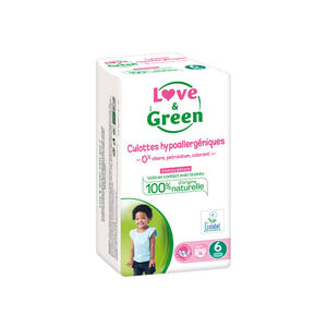 Couche-culotte hypoallergénique et éco non blanchies T6 x 16  