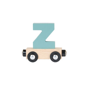 Lettre "Z" wagon en bois - vert 
