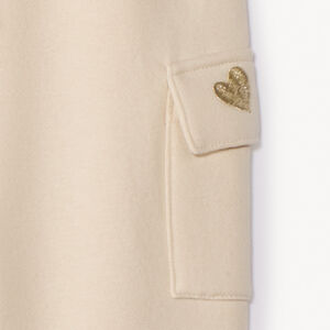 Pantalon de jogging uni avec broderie pailleté pour bébé fille  