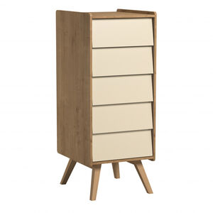 Chiffonier Vintage - Chêne / Jaune 