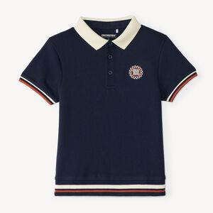 Polo garçon manches courtes style sport vintage 