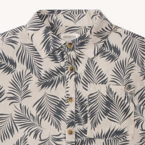 Chemise manches courtes imprimé feuillage garçon 