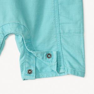 Salopette courte en toile uni pour bébé garçon  