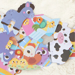 Pochette de 50 grandes gommettes Animaux de la ferme 