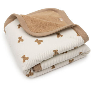 Couverture berceau 75x100cm Mini Teddy Bear Waffle/Fluffy 