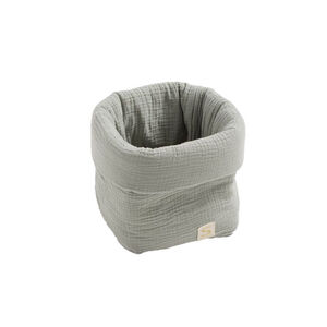 Grande panière de rangement uni vert sauge  