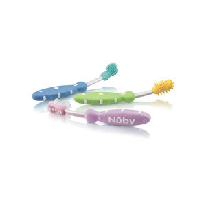 Lot de 3 brosses à dents 3m+ - Bleu/vert/violet 