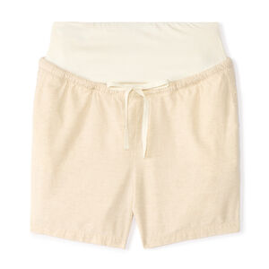 Short en toile avec bandeau haut pour femme enceinte 